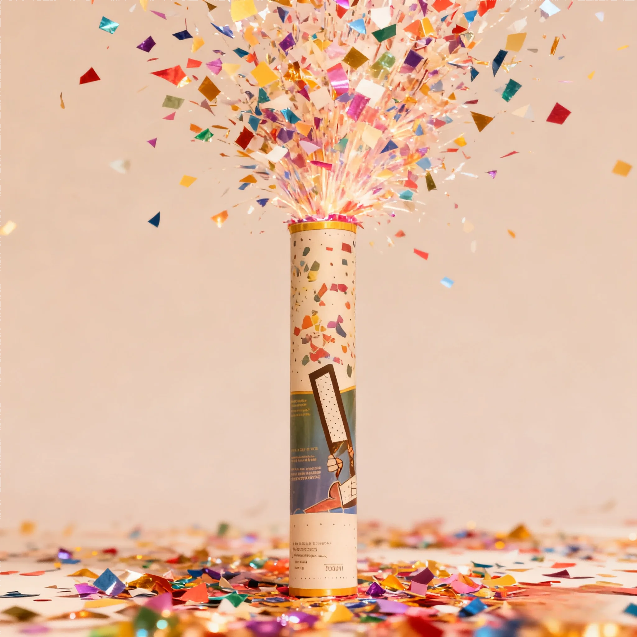 Confetti Wands, Colorful Confetti Shoot Poppers, Tissue Paper Flick Flutter Sticks for Wedding Celebrations, Birthday