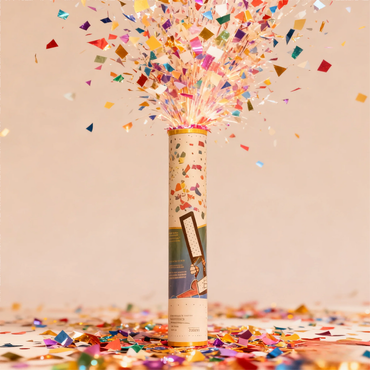 Confetti Wands, Colorful Confetti Shoot Poppers, Tissue Paper Flick Flutter Sticks for Wedding Celebrations, Birthday