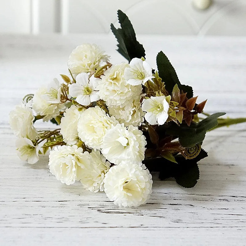1 Bundle European Small Clove Carnations Artificial Flowers Wholesale Home Photography Soft Decoration Handmade Diy Materials