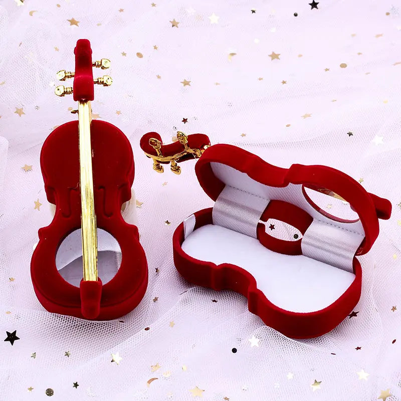 One Piece Velvet Jewelry Box Gift Box Container Wedding Ring Box Ring Case Earrings Holder For Jewelry Display& Jewelry Package