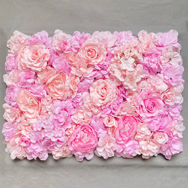 Silk Rose Flowers 3D Backdrop Wall Wedding Decoration Artificial Flower Wall Panel for Home Decor Backdrops Baby Shower