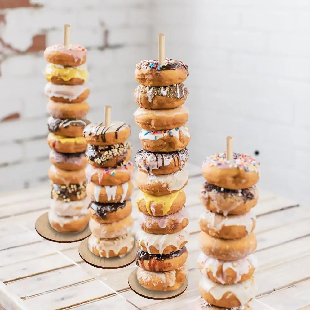 Donut Wall Holder Stand Sweet Cart Rustic Wedding Table Decor Donut Board  Birthday Party Candy Bar Baby Shower Donut Party