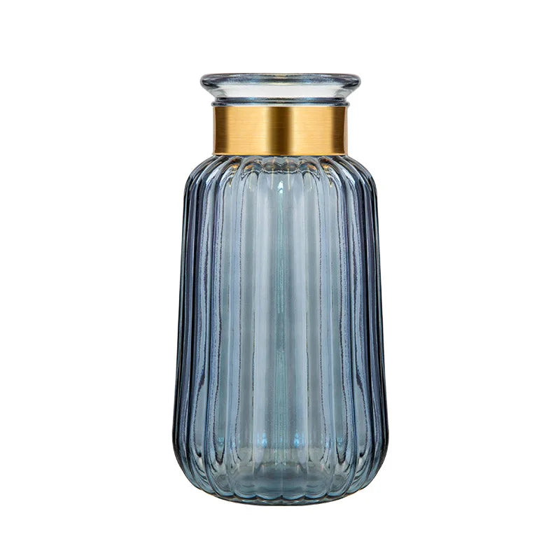 Nordic Light Luxury Glass Vase Decoration Living Room Home Decoration Dining Table Dried Flower Vase