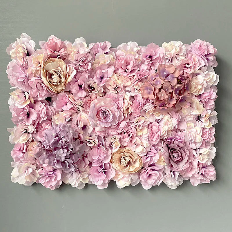 Silk Rose Flowers 3D Backdrop Wall Wedding Decoration Artificial Flower Wall Panel for Home Decor Backdrops Baby Shower