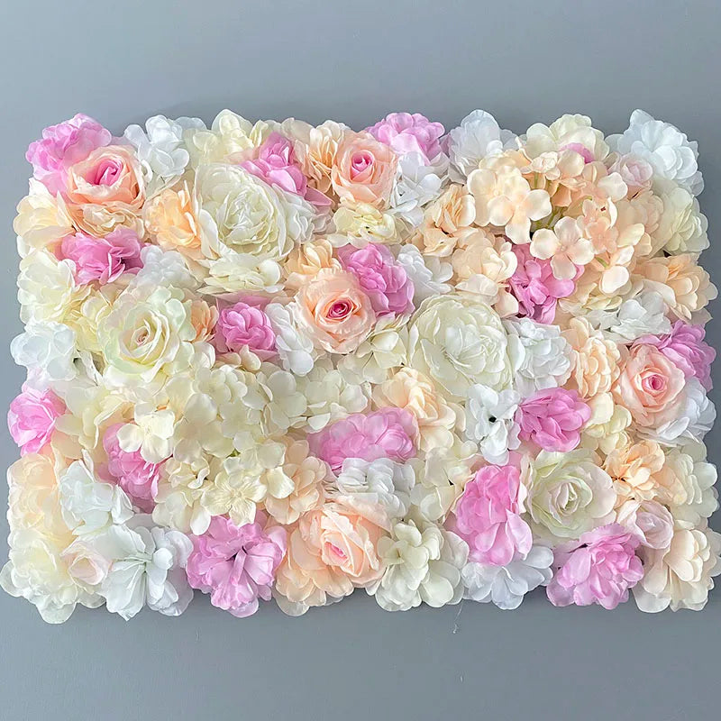Silk Rose Flowers 3D Backdrop Wall Wedding Decoration Artificial Flower Wall Panel for Home Decor Backdrops Baby Shower