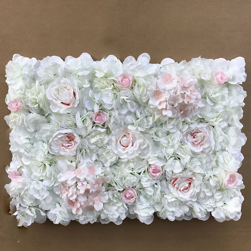 Silk Rose Flowers 3D Backdrop Wall Wedding Decoration Artificial Flower Wall Panel for Home Decor Backdrops Baby Shower
