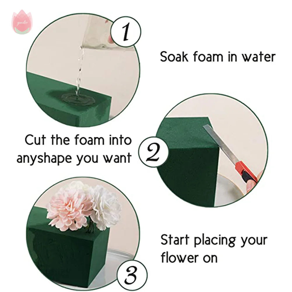 DIY Floral Foam Brick Flower Packing Arranging Flowers Mud Florist Styrofoam Blocks Crafts For Wedding Design Holiday Decoration
