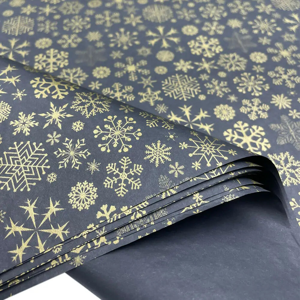 10sheets Tissue Paper Wrapping Snowflake Xmas DIY Craft Flowers Gift Box Packing Wedding Party Home Decor Supplies 50cm*75/35cm