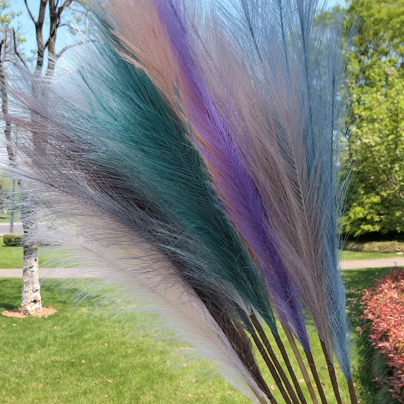 1PC Artificial Pampas Grass Fake Reeds Decor Vase Fillers Everlasting Flower Decor Centerpieces Wedding Arch Flower Faux Plants