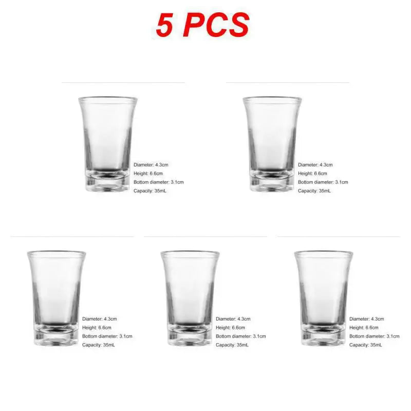 1~10PCS NEW Shot Glass Plastic Spirits Shot Cup Party Bar Club Drinking Tool Wedding Wine Glasses Cocktail Pint Vodka Cups