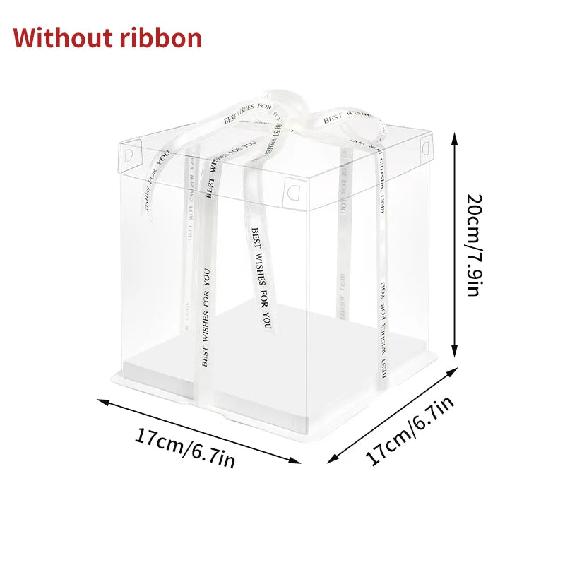 Transparent Packing Box High-Capacity Birthday Wedding Valentine Favor Wrapping Boxes Chocolate Cake Packaging Supplies