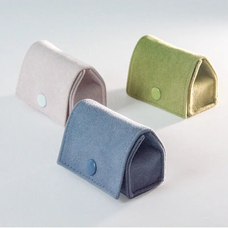 1Pc Jewelry Velvet Bag for Travel Ring Earrings Storage Pouch Mini Portable Button Gift Bag Flannel Jewelry Packaging Box Joyero