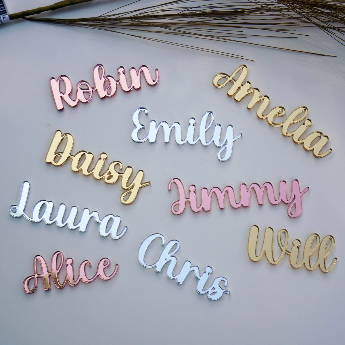 10pcs Personalised Wedding Setting Ideas Acrylic Laser Cut Place Names Cards Custom Wedding Table Bridal Shower Decor Name Cards