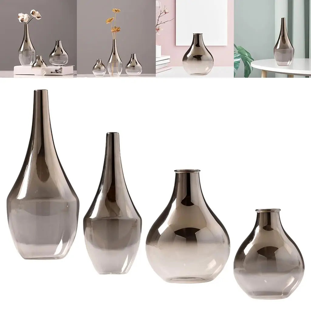 Flower Vase Soot Gradient Glass Vase Plant Pots Housewarming Gifts for