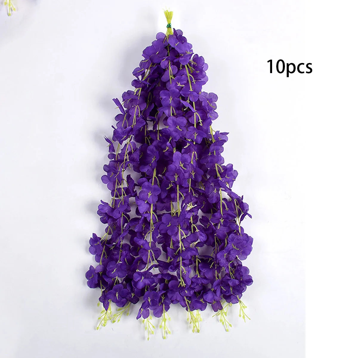10pcs Artificial Wisteria Hanging Flower Garland, Silk Flower Vine For Wedding, Party, Home, Garden, Wall Decor