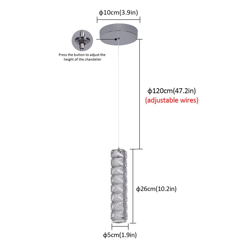 Modern Heart Crystal Chandelier Pendant Lighting Home Decor Led Ceiling Lamp Fixtures For Dining Room Lustres Hanging Lighting