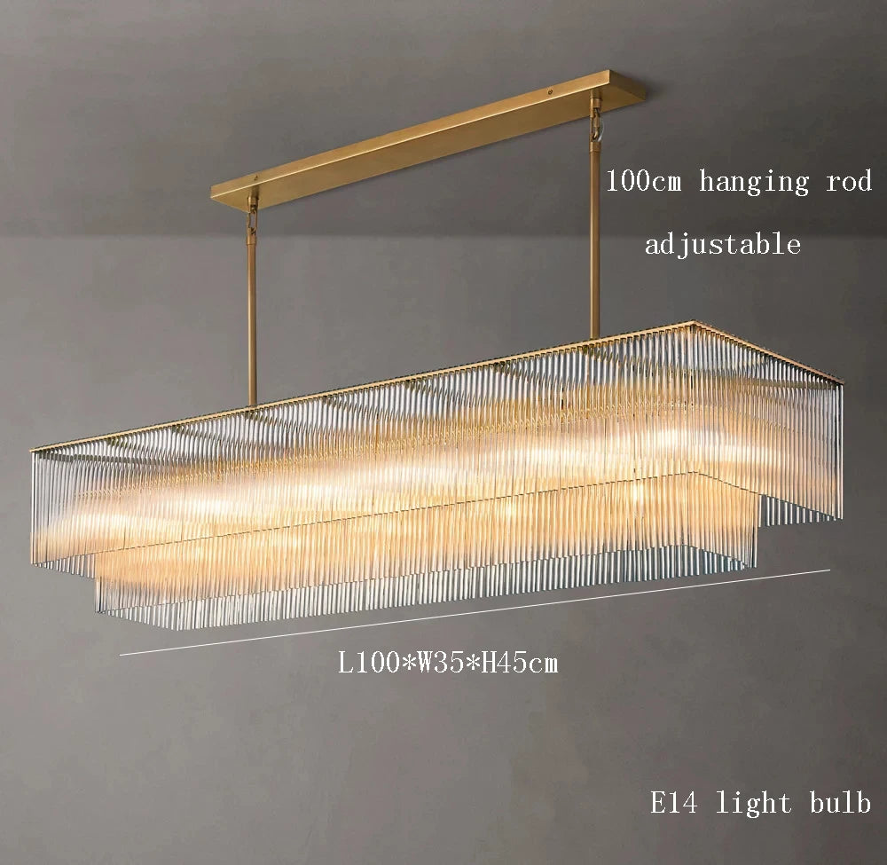 Nordic Luxury Glass Bar Big Ceiling Chandeliers Home Decoration Large Hanging Lamps for Living Room Hotel Lustre Gold