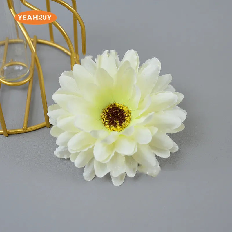 50Pcs 8.5CM Artificial Silk Flowers chrysanthemum for Home Wedding Bouquet Decoration Diy Wreath Accessories Festival Supplies