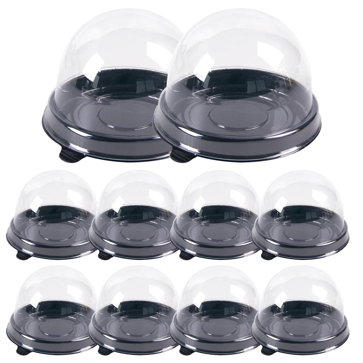 50pcs Clear Plastic Mini Cupcake Boxes Muffin Pod Dome Muffin Container Box for Wedding Birthday Dessert Baking Decorations