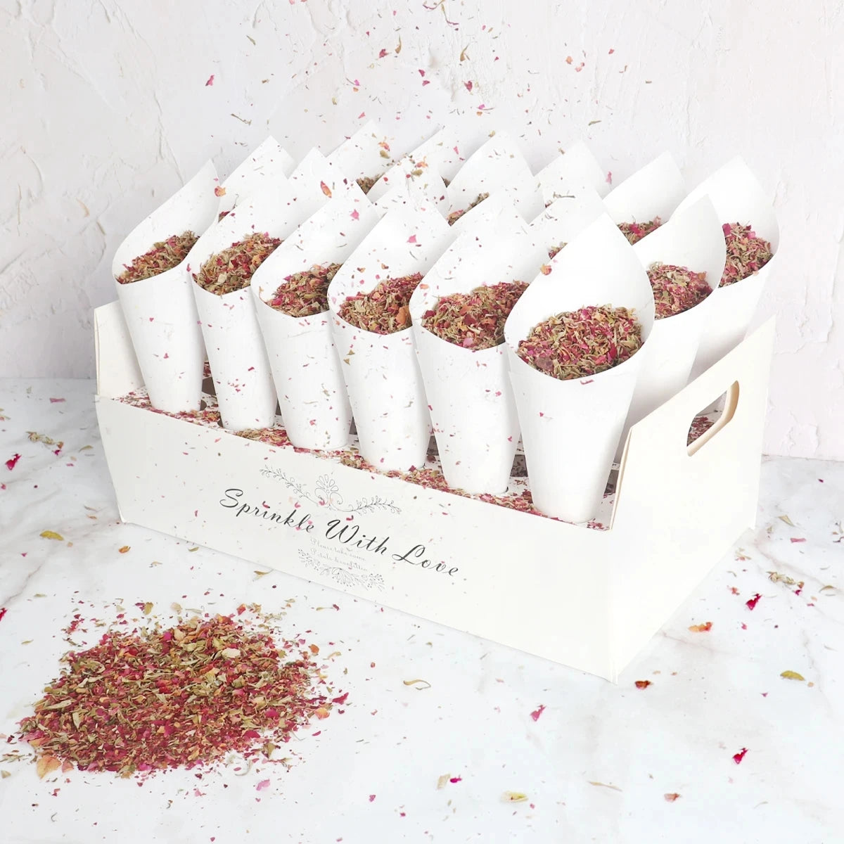 Wedding Confetti Cones Holder Stand Support for Wedding Cones Kraft Paper Wedding Decorations Supplies Confetti Tray Cone