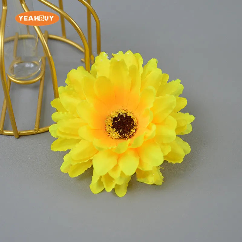 50Pcs 8.5CM Artificial Silk Flowers chrysanthemum for Home Wedding Bouquet Decoration Diy Wreath Accessories Festival Supplies