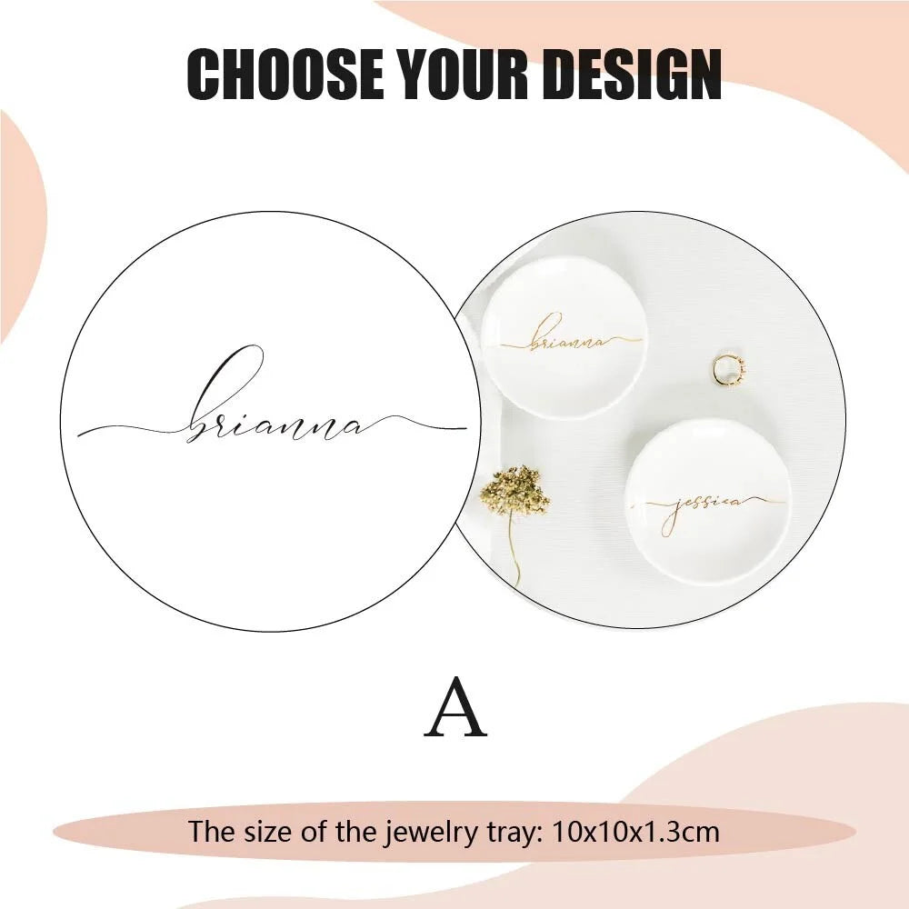 Jewelry Dish Personalized Engagement Gift Ring Dish Wedding Ring Holder Custom Ring Dish Gift For Bride Bachelorette Favor