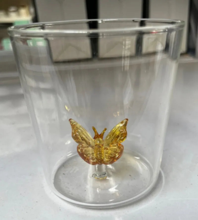 Glass Cup 3D Cartoon Animal Shape Glasses Home Cute Water Coffee Glass Single Layer Cup with Guests Juice Cold Drink Cup