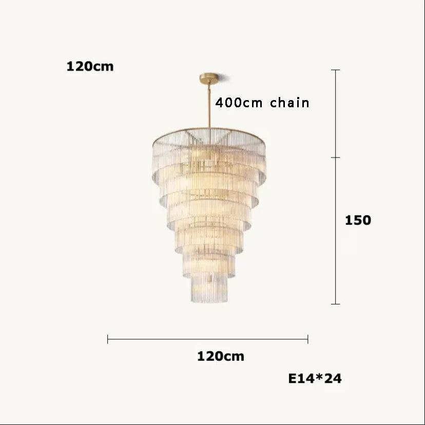 Nordic Luxury Glass Bar Big Ceiling Chandeliers Home Decoration Large Hanging Lamps for Living Room Hotel Lustre Gold