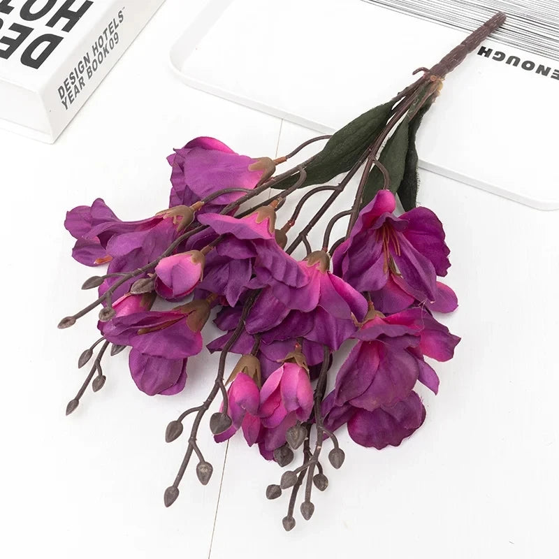 Artificial Flowers Bride Bouquet Magnolia Home Decor Wedding Christmas Party Supplies Photography Props Accessories Decoration