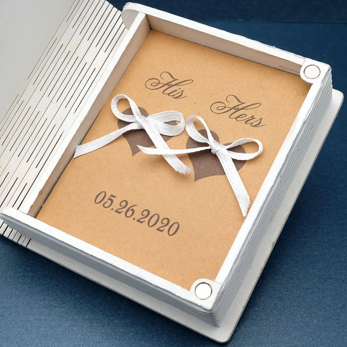 Personalized Wedding Ring Box Custom Book Box Wood Engagement Proposal Rings Bearer Jewelry Holder Personalised Names Date Gift