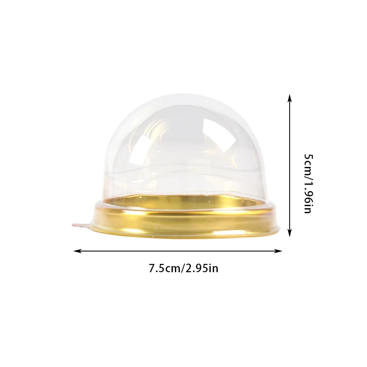 50pcs Clear Plastic Mini Cupcake Boxes Muffin Pod Dome Muffin Container Box for Wedding Birthday Dessert Baking Decorations