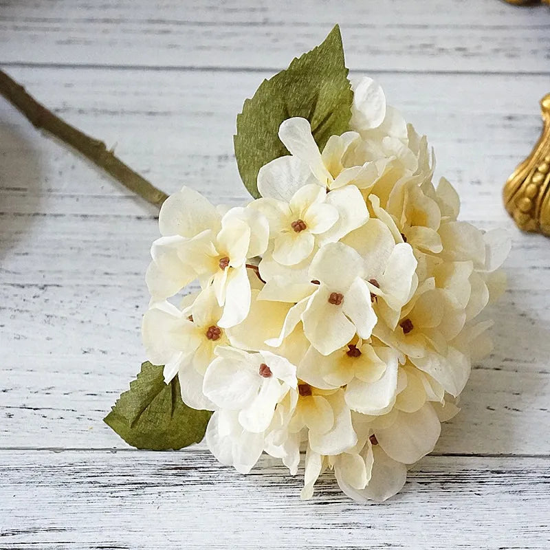 1 Bundle Silk Hydrangea Autumn Vase for Home Decor Valentine's Day Wedding Bridal Bouquet Wall Setting Artificial Flowers Cheap