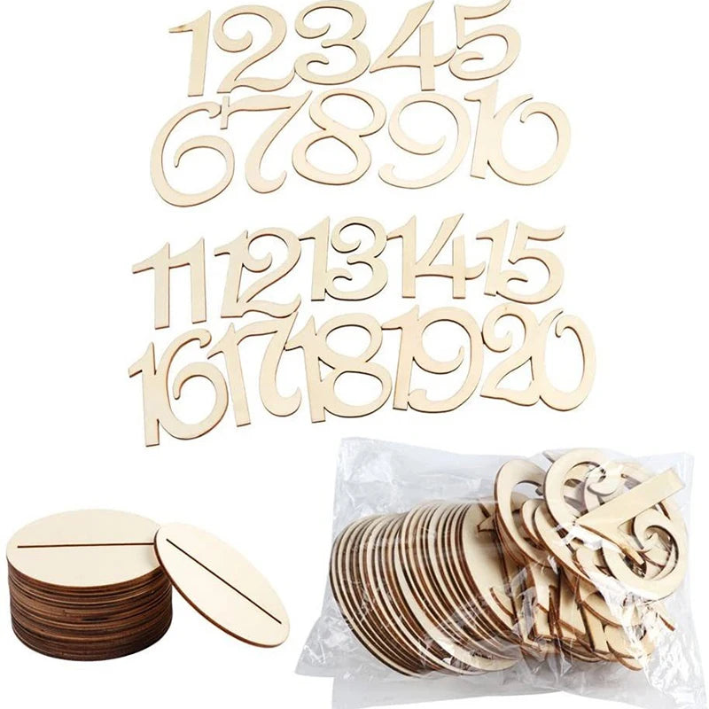 Wedding Table Numbers Elegant Wooden Table Numbers for Wedding Reception 1-20 with Base for Decoration Party Table Arrangements