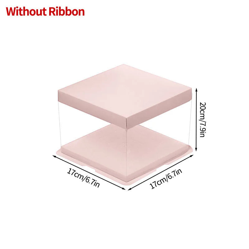 Transparent Packing Box High-Capacity Birthday Wedding Valentine Favor Wrapping Boxes Chocolate Cake Packaging Supplies