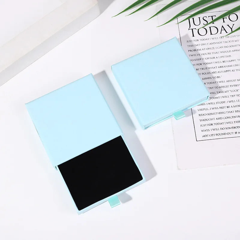 5/10 pcs 8/10x1.7cm Thin Kraft Paper Drawer Jewelry Packaging Box Greeting Card Necklace Bracelet Gift Package Case Boxes