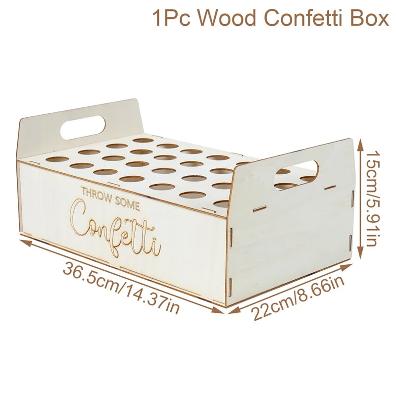 Wooden Wedding Confetti Cone Frame Tray Confetti Cones Stand Box Rustic Wedding Decoration DIY Holder Support Party Favor