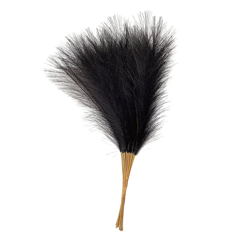 55CM 10PCS Fluffy Pampas Grass Boho Decor Flower Fake Plant Reed Simulated Wedding Party Home Decoration Artificial Flowers