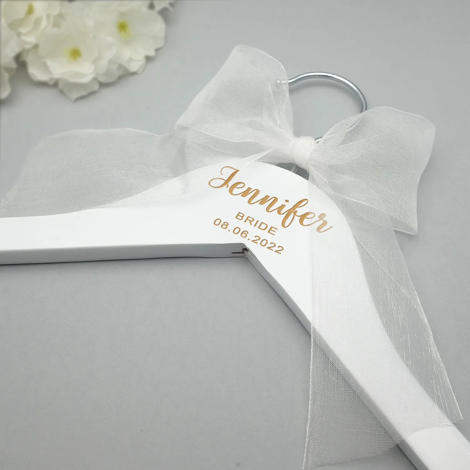 Personalized Wedding Hanger Custom Bridal Hanger Bridal Shower Gift Wedding Dress Hanger Wood Hanger Bridesmaid Groomsmen Hanger