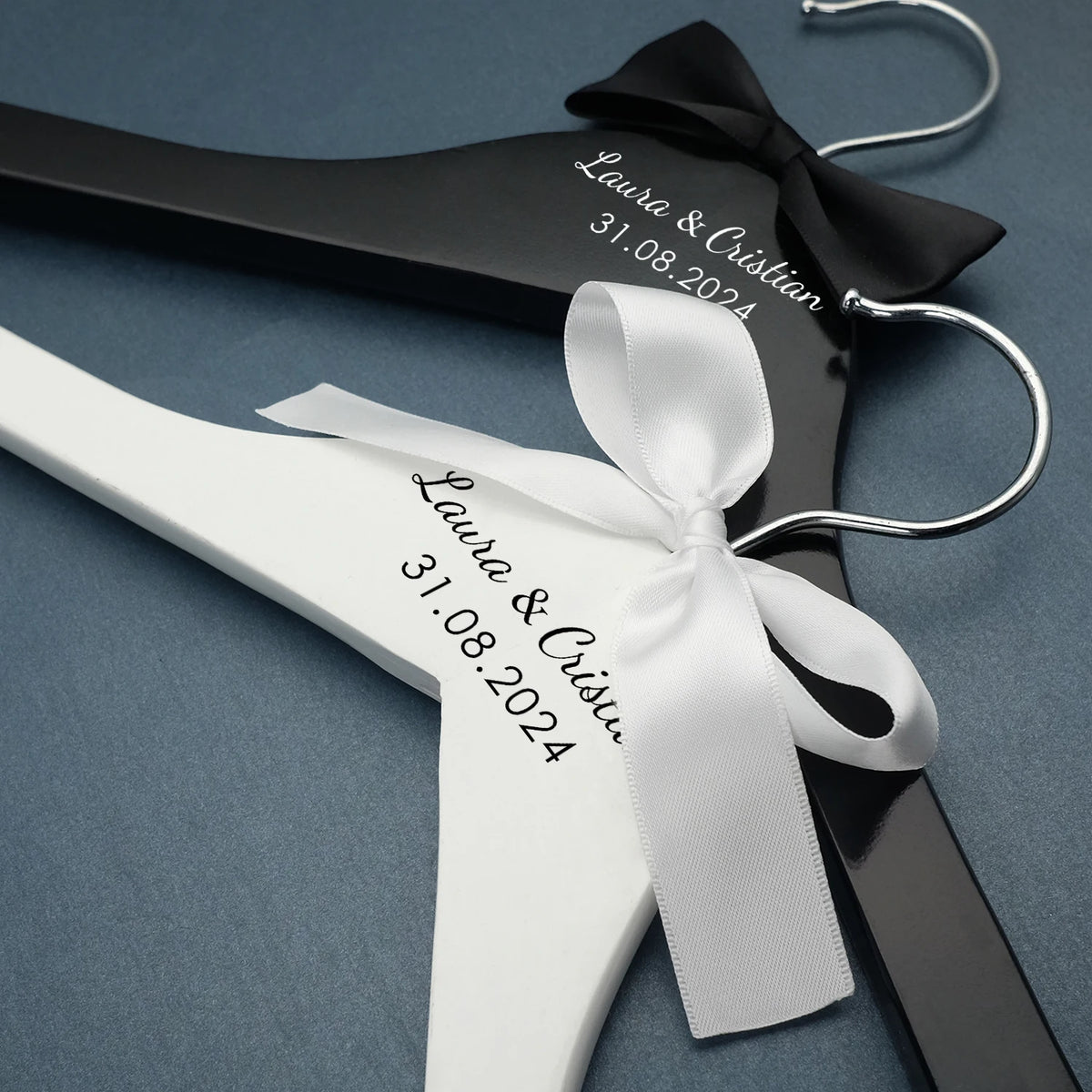 Custom Wedding Hanger Personalized Bride Dress Hanger Groom Hanger Personalised Names and Date Wedding Party Bridal Shower Gifts
