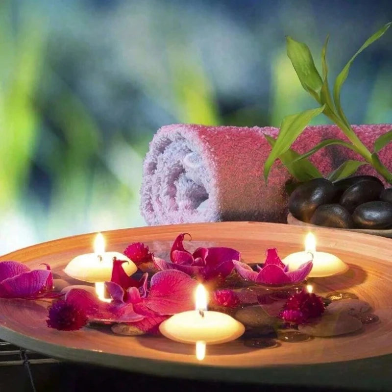 6/10/16Pcs Unscented Discs Candles Floating For Pool Party Wedding Home Bathtub Decor Supplies Romantic Confession Candlelight
