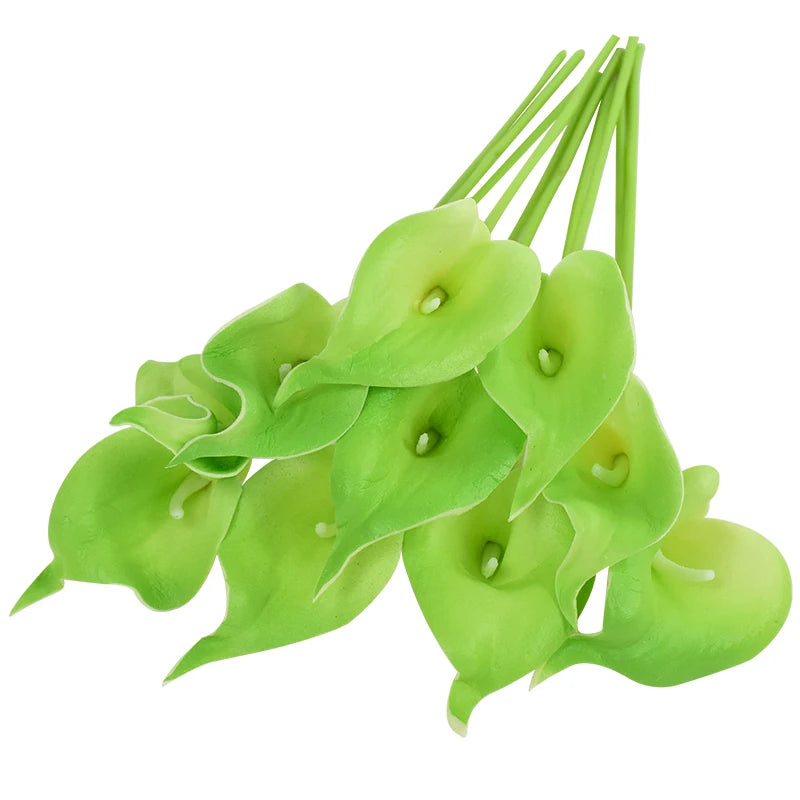 5/10Pcs Artificial Flowers Calla Lily Real Touch Tulip Flower Bouquets For Wedding Bride Home Vase Decoration Fake Plants Gifts