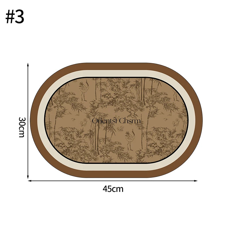 Kitchen Oval Shape Placemats Pu Leather Dining Insulation Mat Non-slip Tableware Mug Coaster Kitchen  Nordic Home Decor