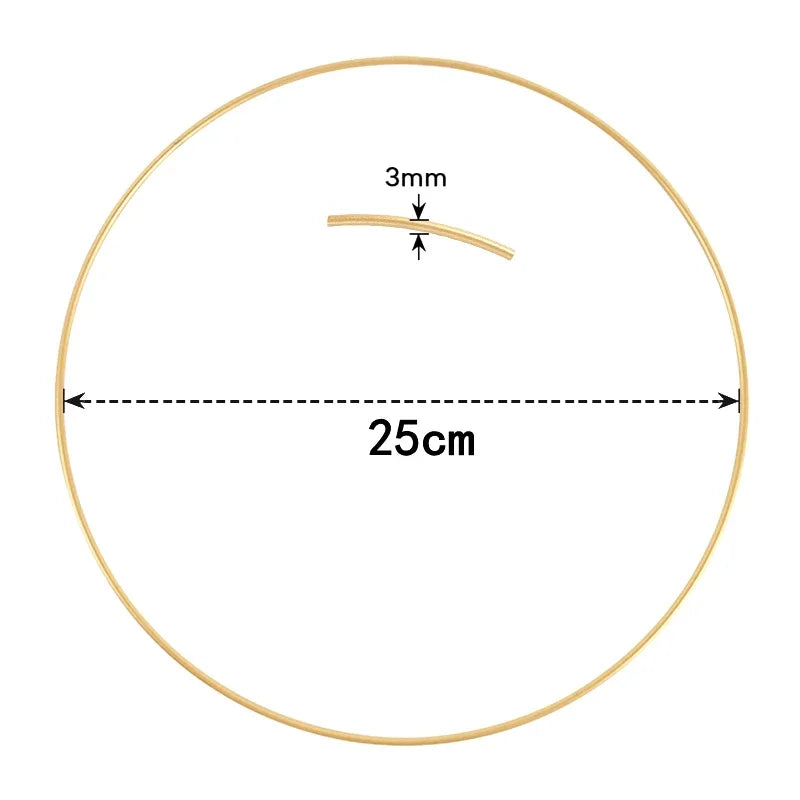 Gold Metal Flowers Hoop with Place Card Holder Wedding Table Centerpiece Decoration Christmas DIY Wreath Garland Decor