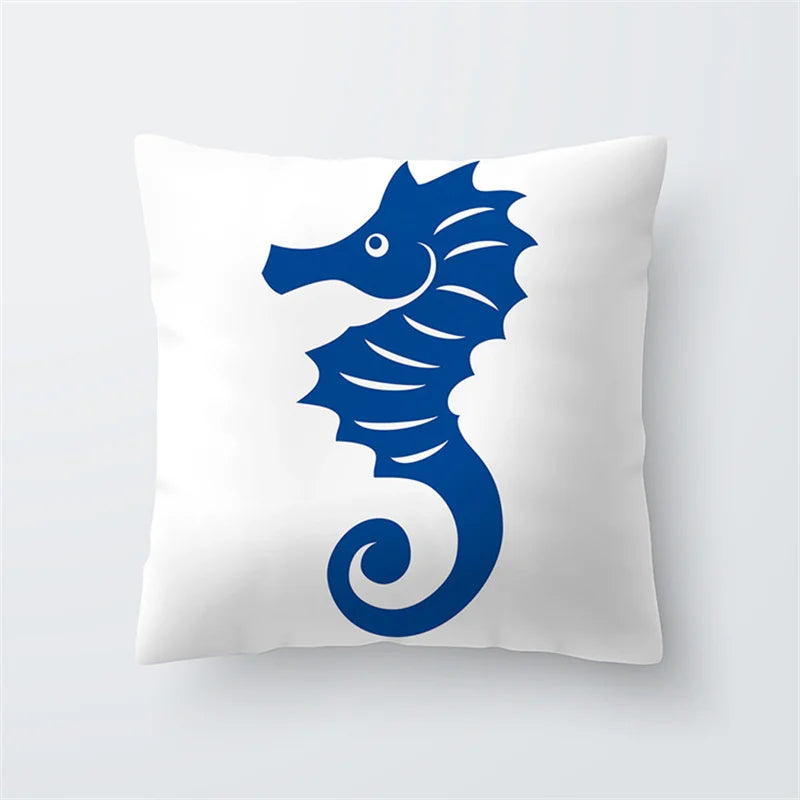 45x45cm marine organism ship printed pattern cushion cover for home living room sofa bedroom decoration pillow case