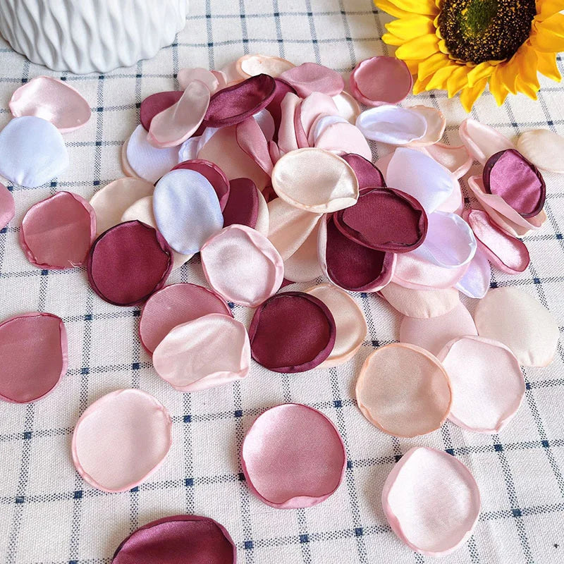 100/200/300pcs Reusable Petal Weddings Decorations Valentine's Day Room Decoration Wedding Proposal Wedding Bathtub