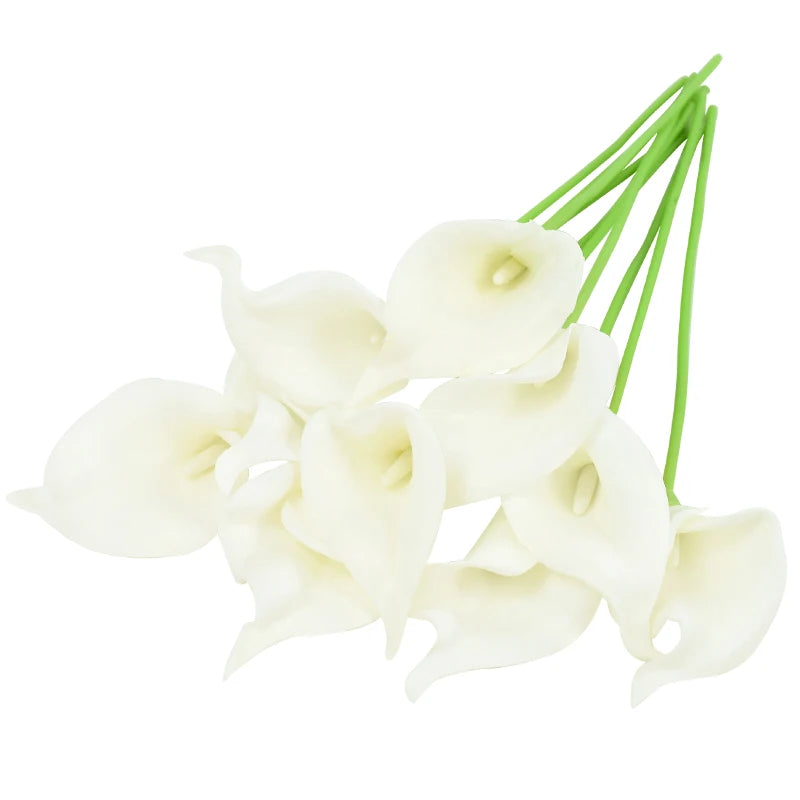5/10Pcs Artificial Flowers Calla Lily Real Touch Tulip Flower Bouquets For Wedding Bride Home Vase Decoration Fake Plants Gifts