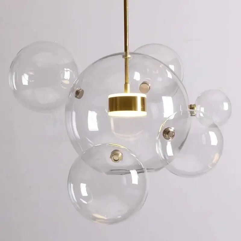 Nordic Decor Led Chandeliers for Living Room Indoor Lighting Bubbles Ball Kitchen Ceiling Chandelier Dining Room Pendant Lamp