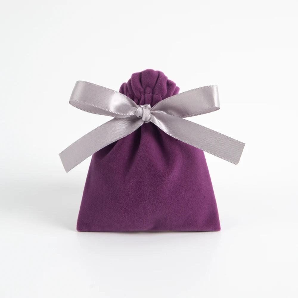 10pcs Bulk 10x12cm Jewelry Packing Ribbon Velvet Bags Gift Display Packing Storage Wedding Travel Candy Drawstring Dust Pouches