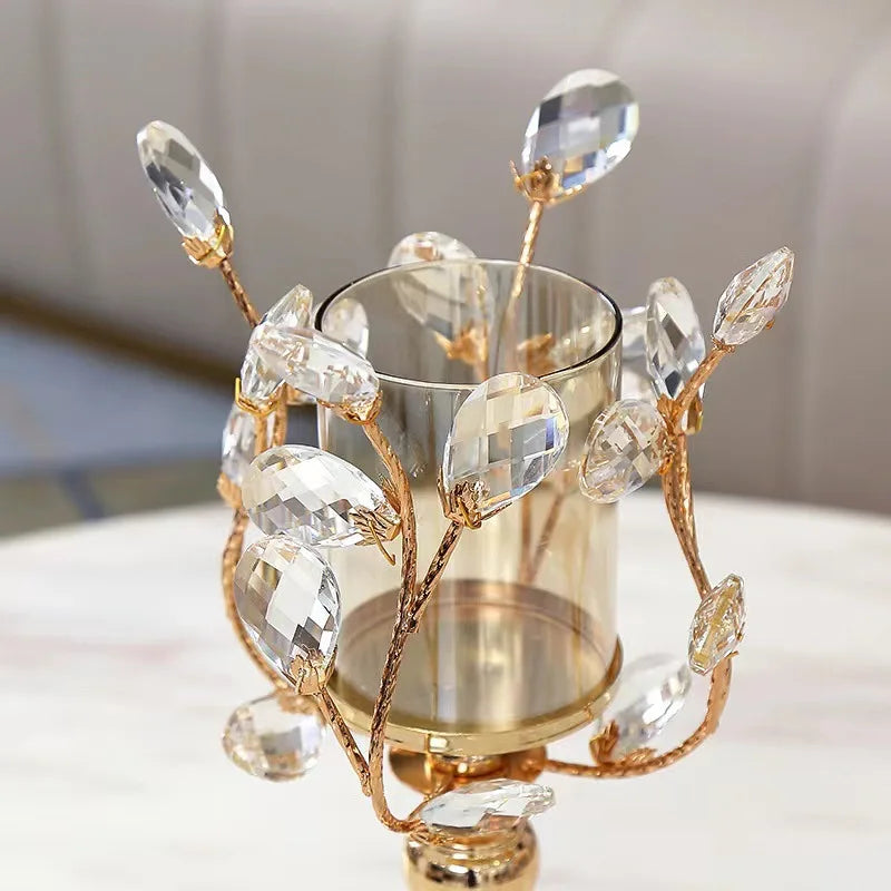 Luxury Candlestick Crafts Home Decor Hotel Desktop Christmas Candlestick Decor