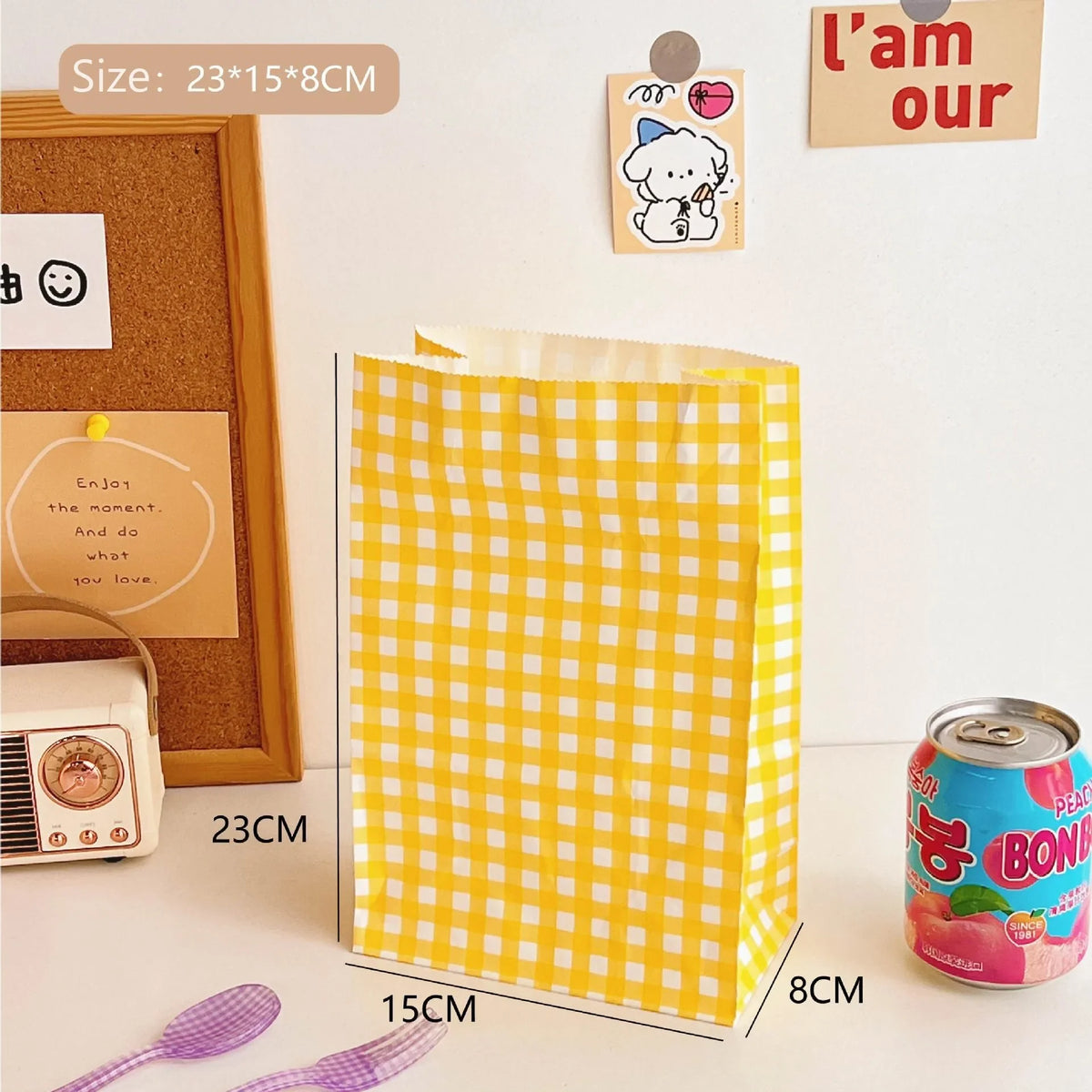 10 pcs Candy Color Kraft Paper Bag Festival Party Wedding Gift Packaging Bag Birthday Cookie Snack Organizer